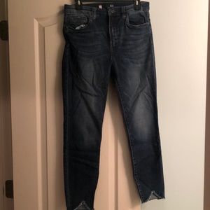 KUT Medium Wash Frayed Edge Jeans